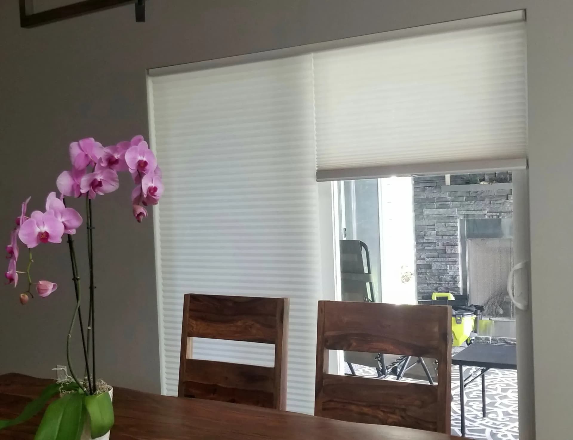 Client window covering installation in a finished room