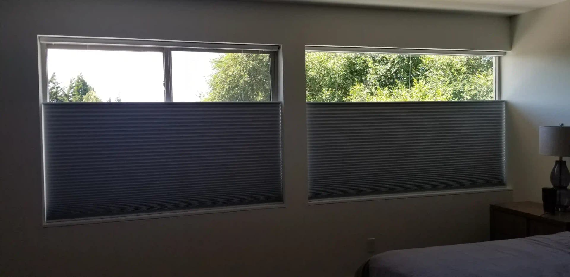 Premium client window fashions installed in a residence