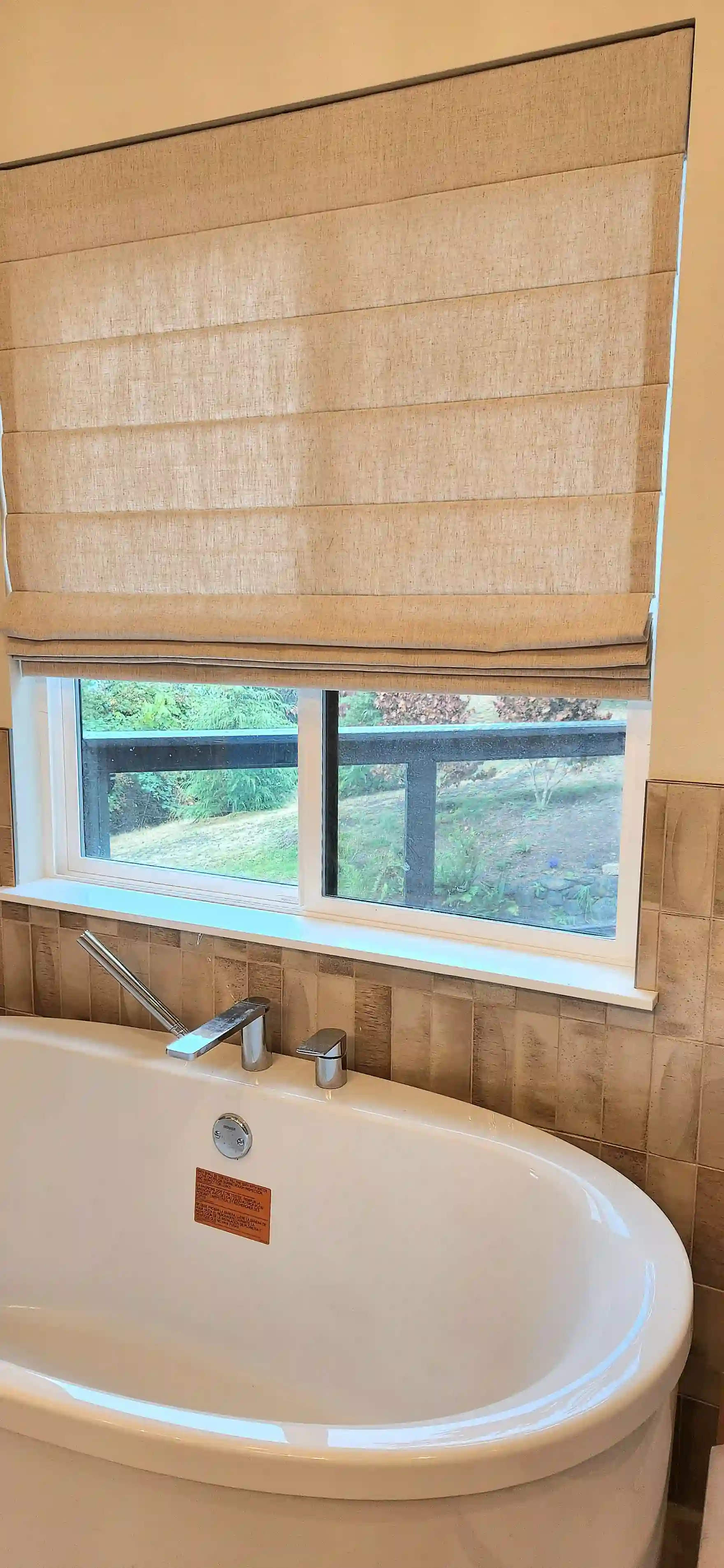 Custom shades installed for privacy and light control