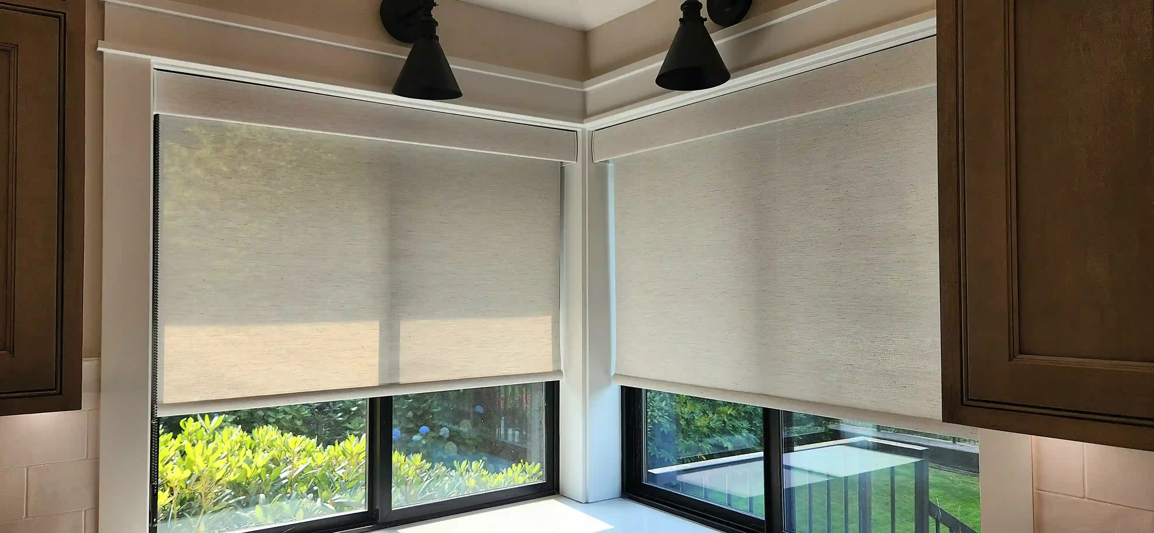 Professional window covering project in a residential space