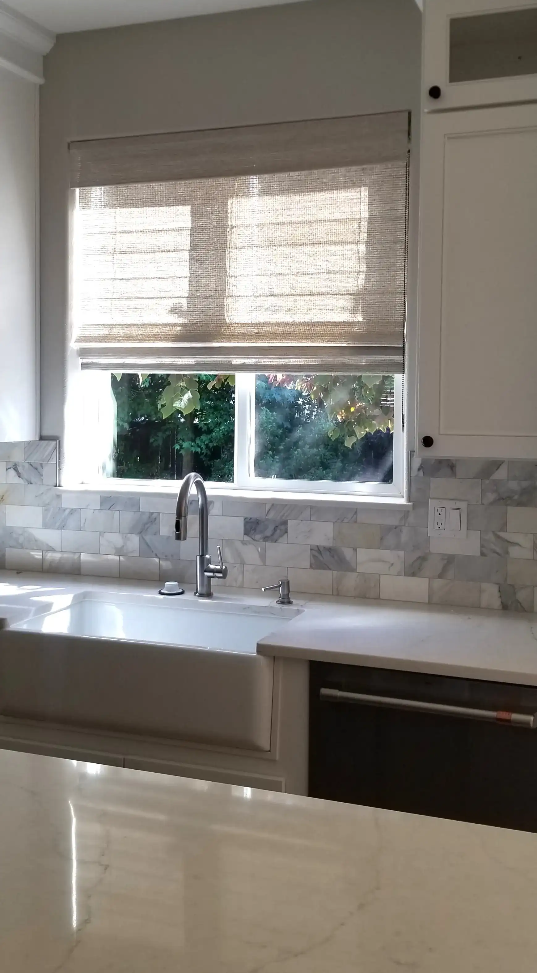 Custom blinds and window coverings in a home