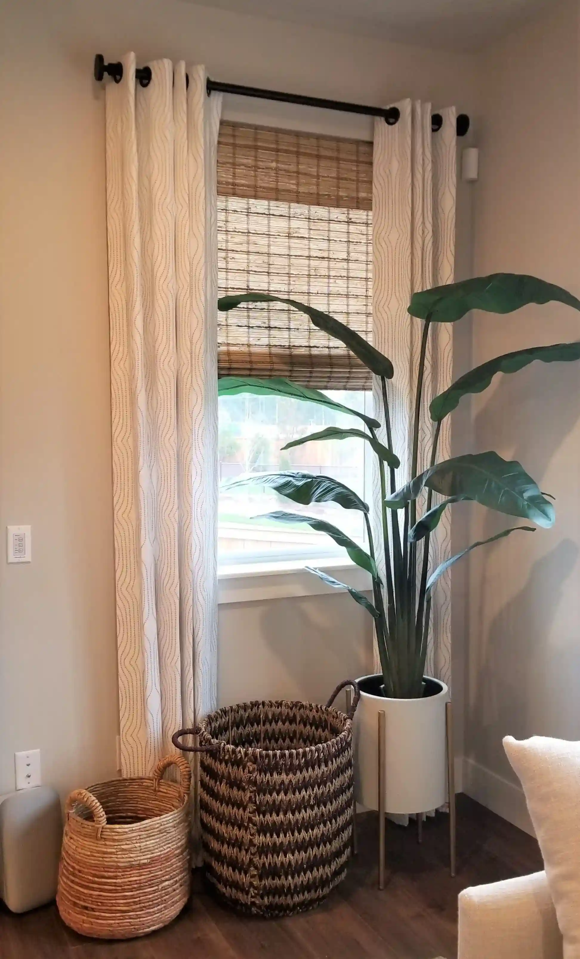 Premium installed window fashions for a residential room
