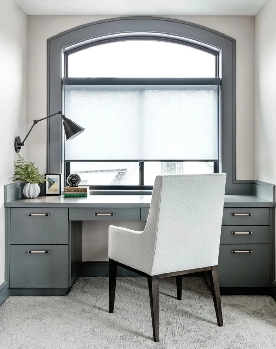 Window treatment installation with clean modern styling