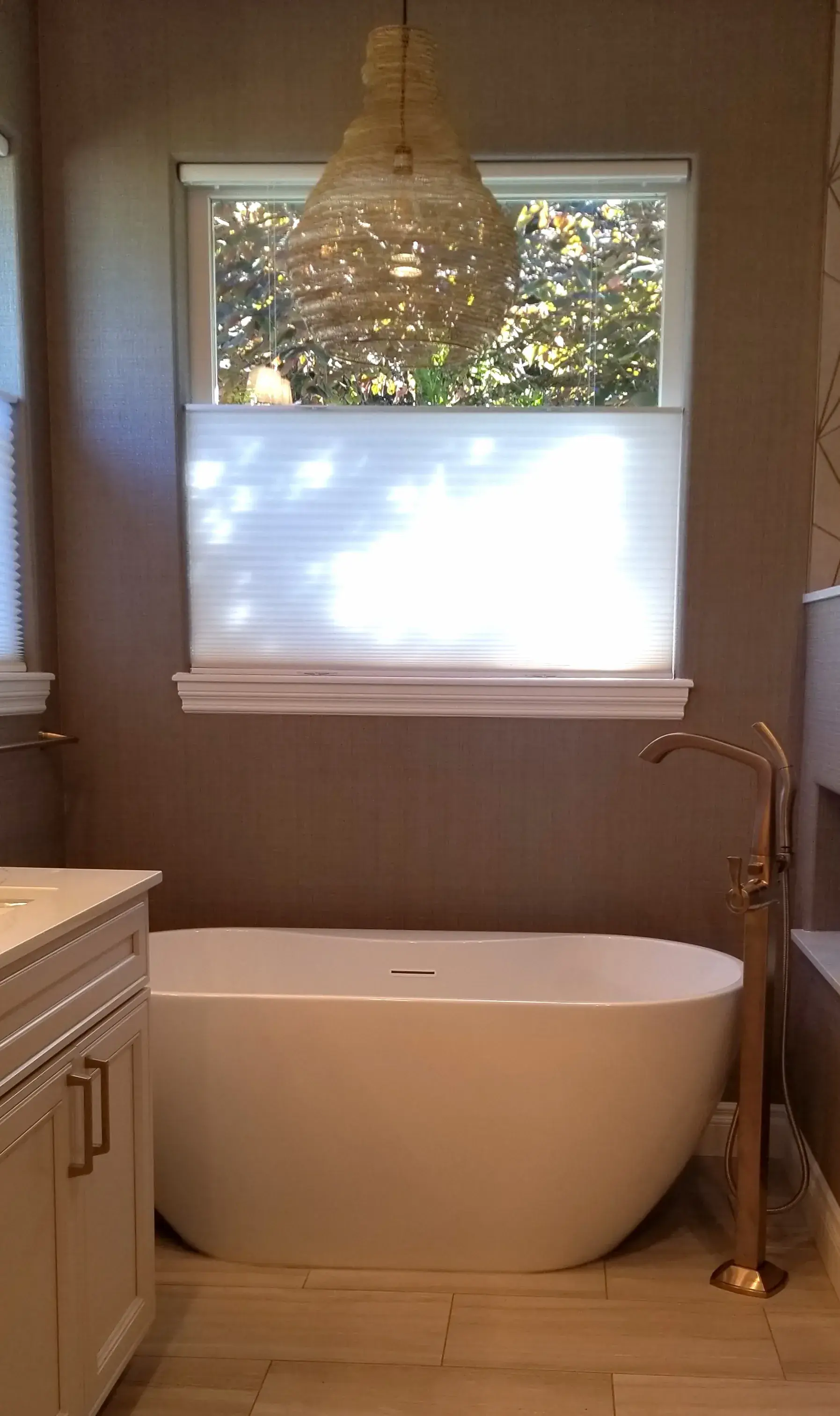 Custom shades and window coverings for a home