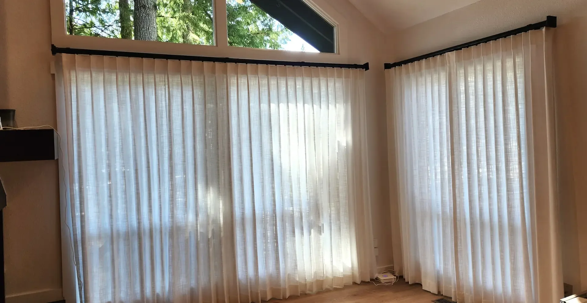 Custom window treatments for privacy and comfort