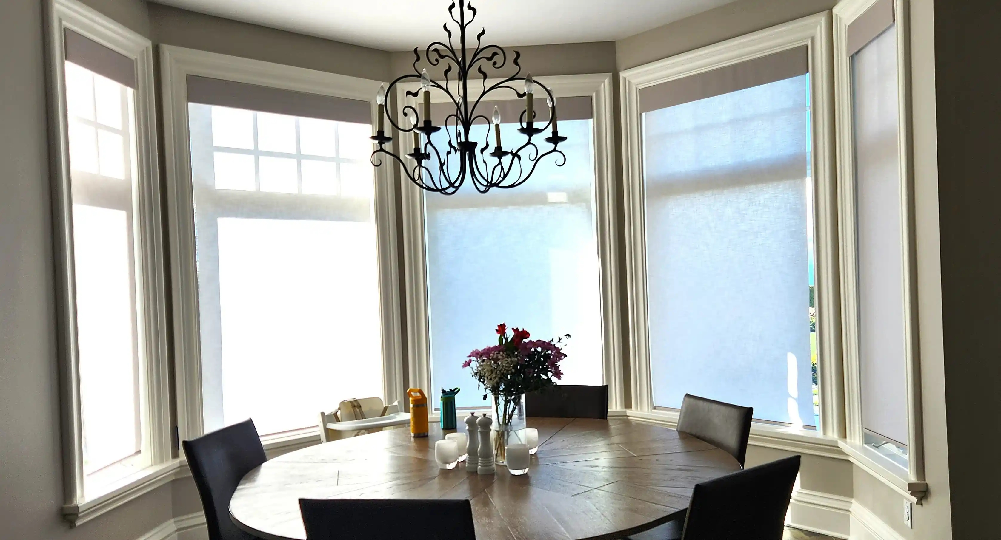 Premium window covering installation in a home