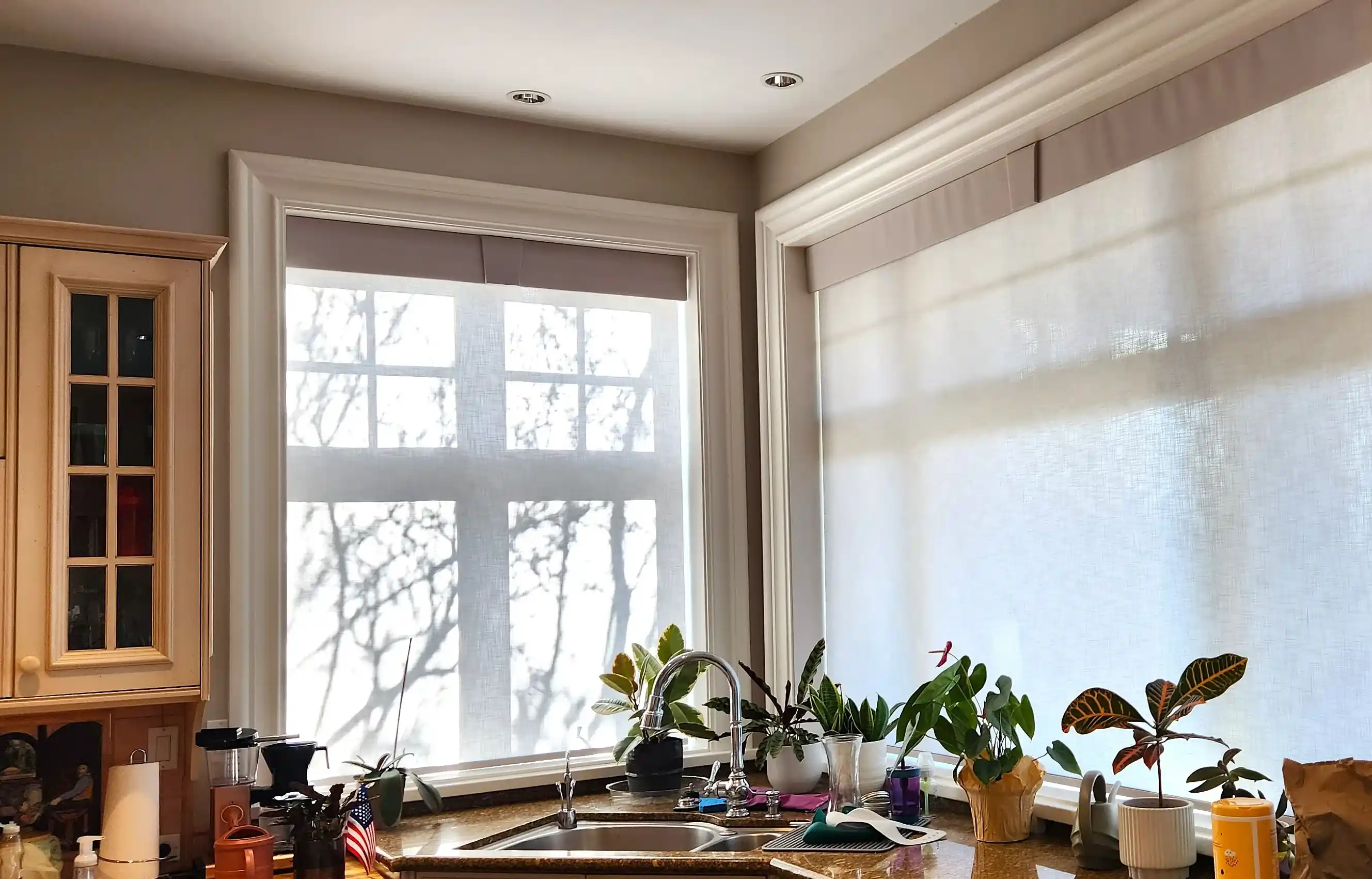 Finished residential window treatment project