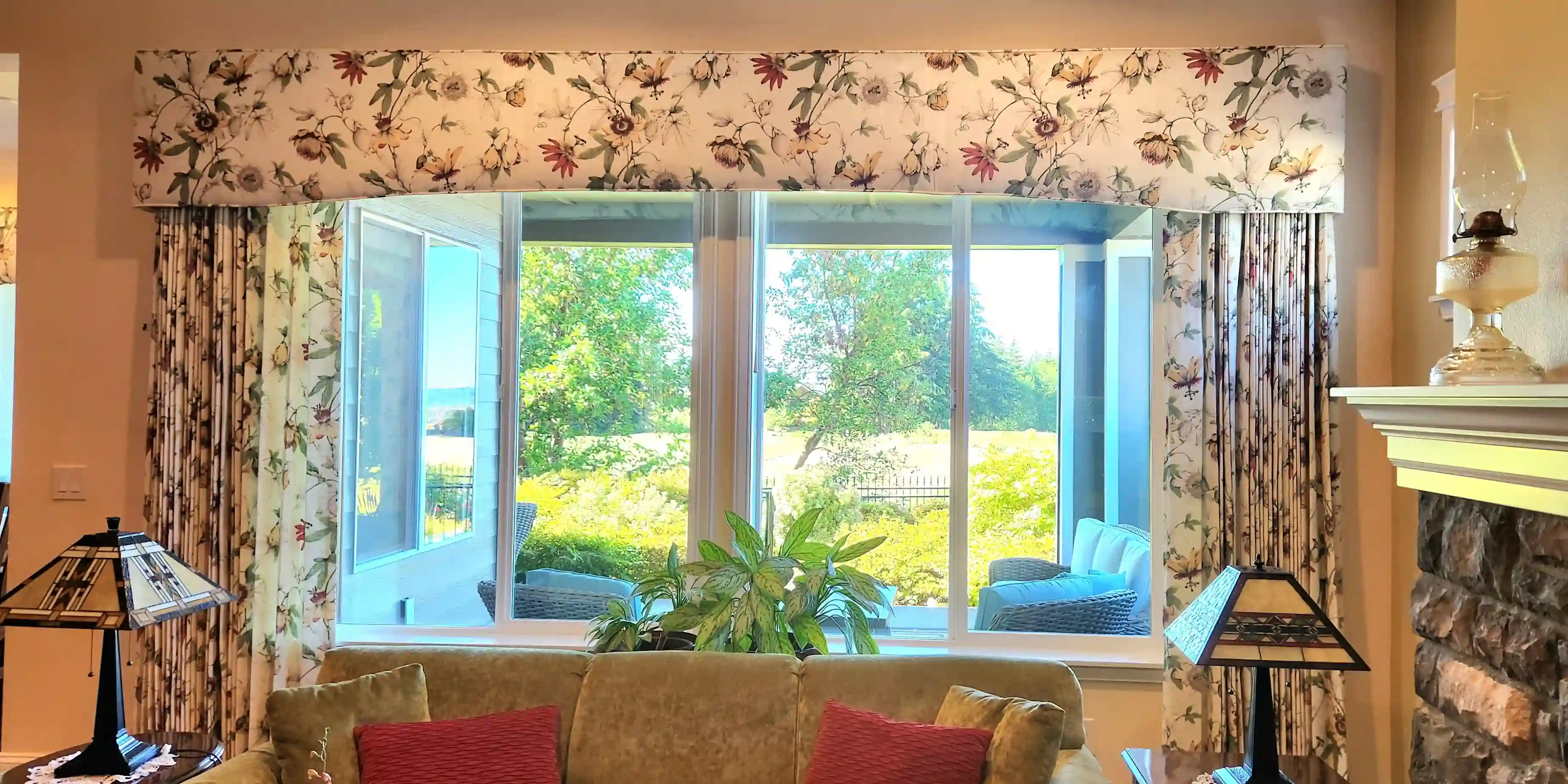 Custom blinds and shades installed in a residential room