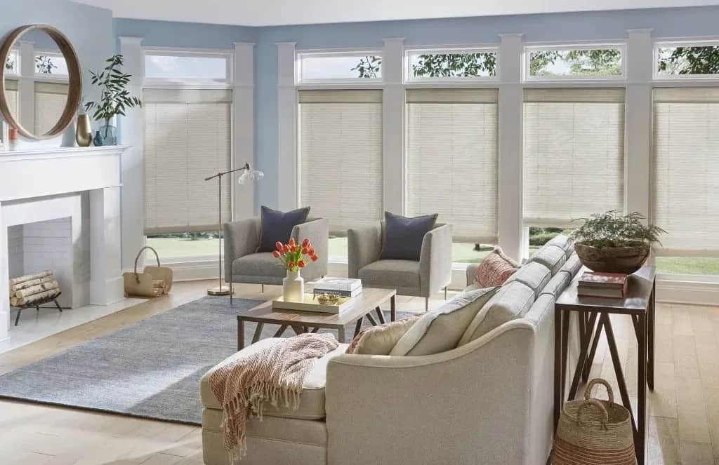 Window treatment in stylish home